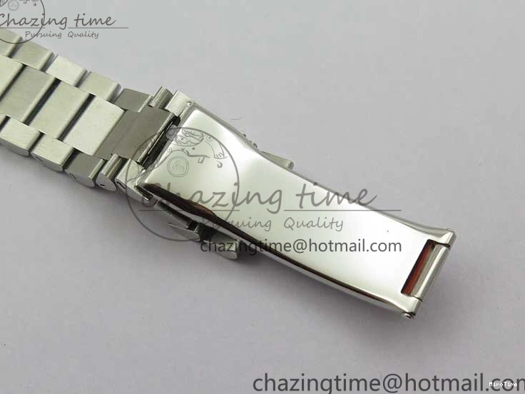 MiroTime 0309 SmoothTexture Day-Date 36mm 128239 SS Crystal BP Best Edition Black MOP Crystal Marker Dial on SS President Bracelet A 2681